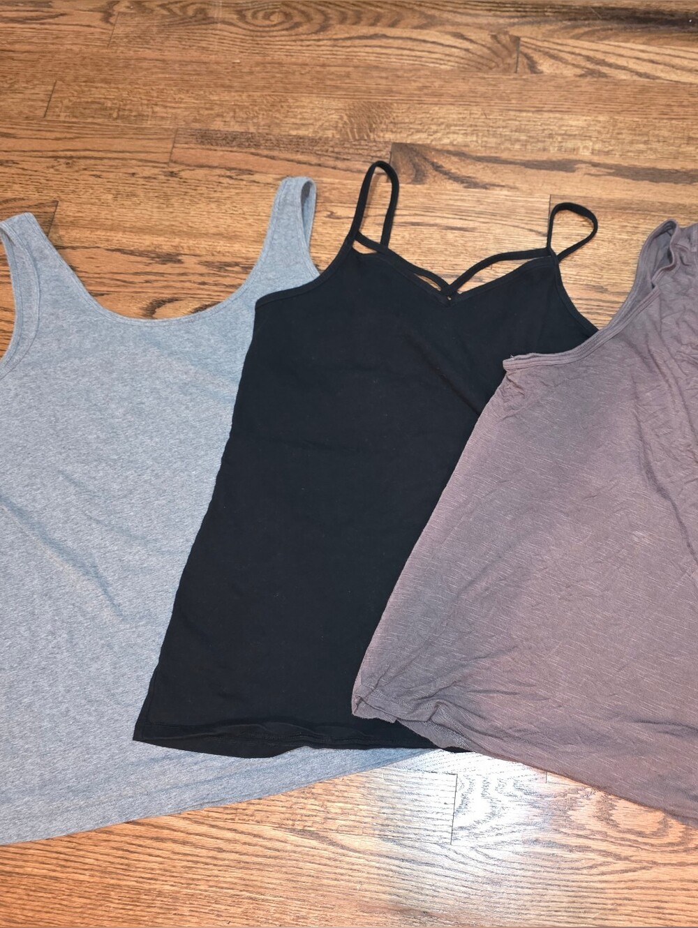 Maurices Women's 3-Pack Tank & Camisole — Gray, Black, Mauve